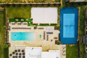 A heated pool