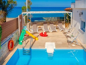 Pool - Thalassa Beachfront Villa with private pool (Prinos)
