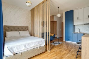 Estudio, 1 habitación, fumadores, balcón | 2 dormitorios