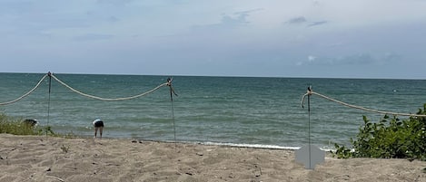 Sun-loungers, beach towels