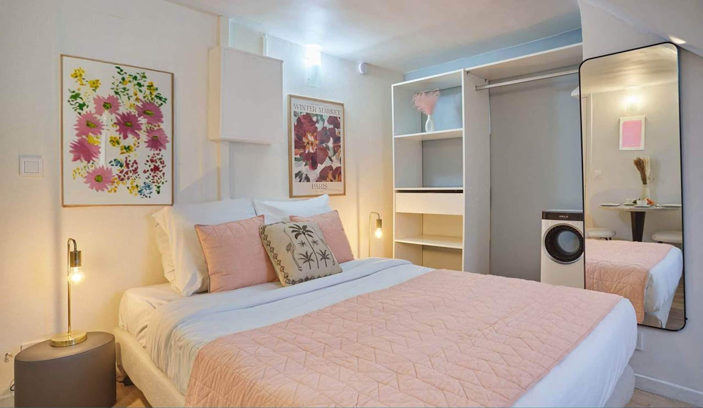 公寓 | 笔记本电脑工作区、熨斗/熨衣板、床单