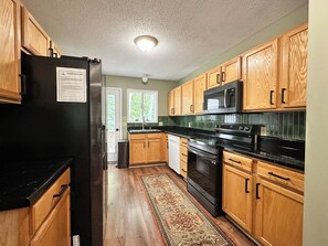 Microwave, oven, stovetop, dishwasher