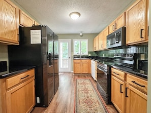 Microwave, oven, stovetop, dishwasher
