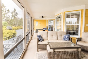 Interior - Yellow Beach House: Oceanfront PEI Retreat with Screened Porch & Beach Access (Stratford)