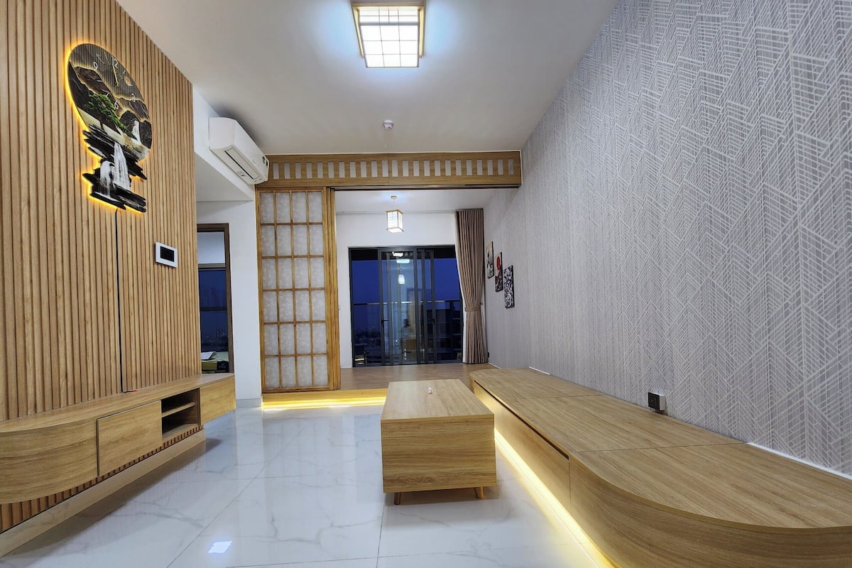 Deluxe-Apartment, 2 Schlafzimmer, Stadtblick | Wohnbereich