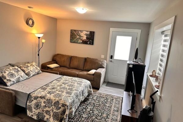 Main bedroom and living room