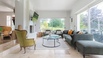 Apartment | Living area | Fireplace