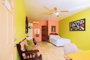 1 bedroom, iron/ironing board, Internet, bed sheets