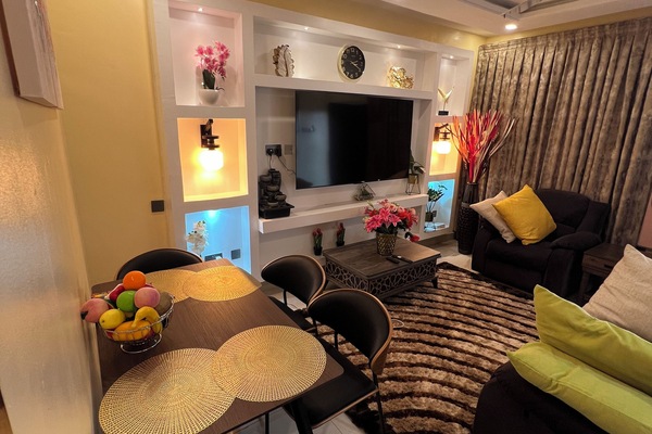 Standard Apartment, 2 Bedrooms | Living area | Flat-screen TV
