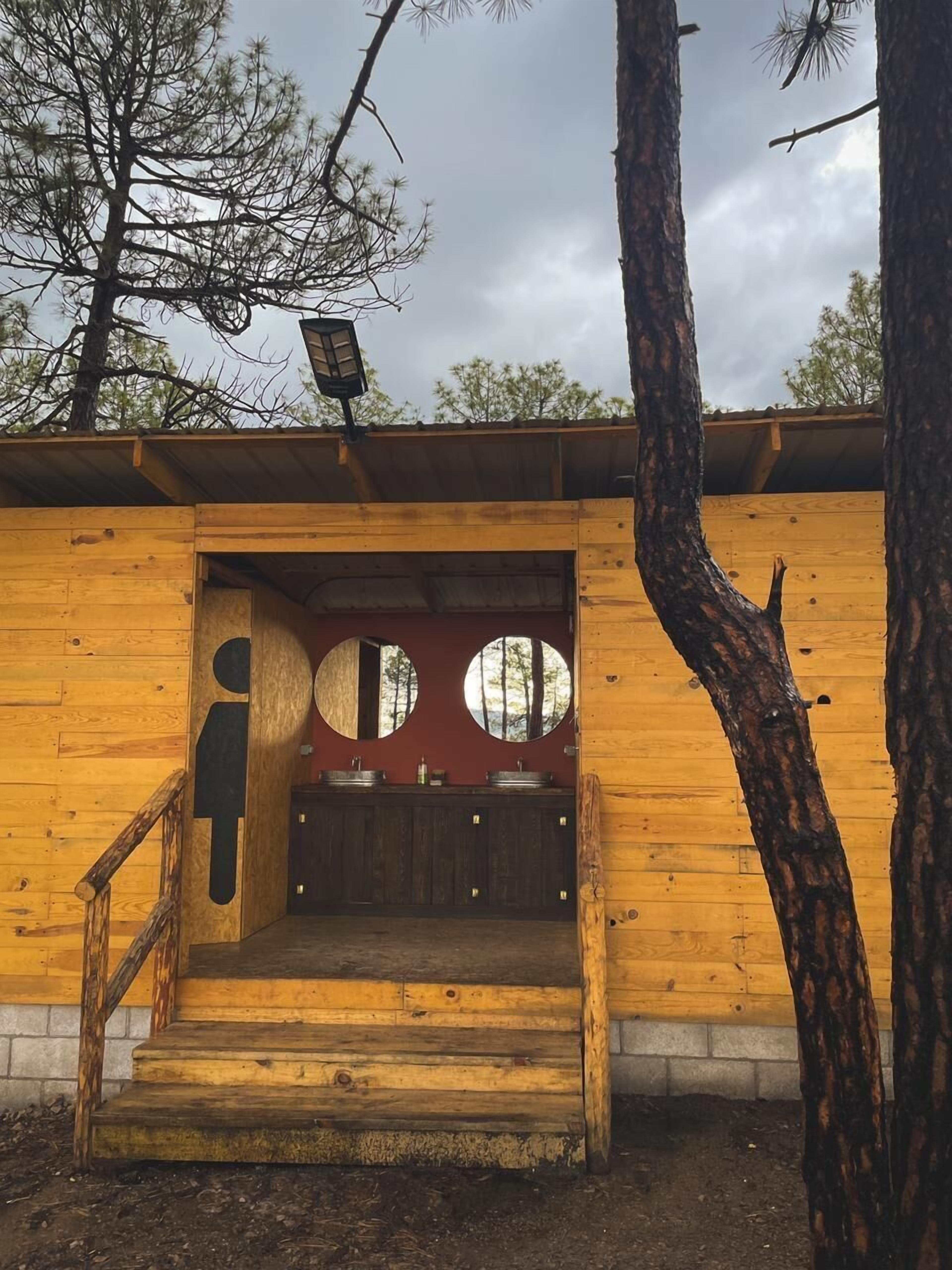 Shower, rainfall showerhead, towels, soap