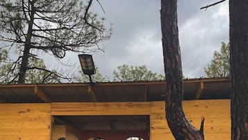 Ducha, cabezal de ducha tipo lluvia, toallas y jabón