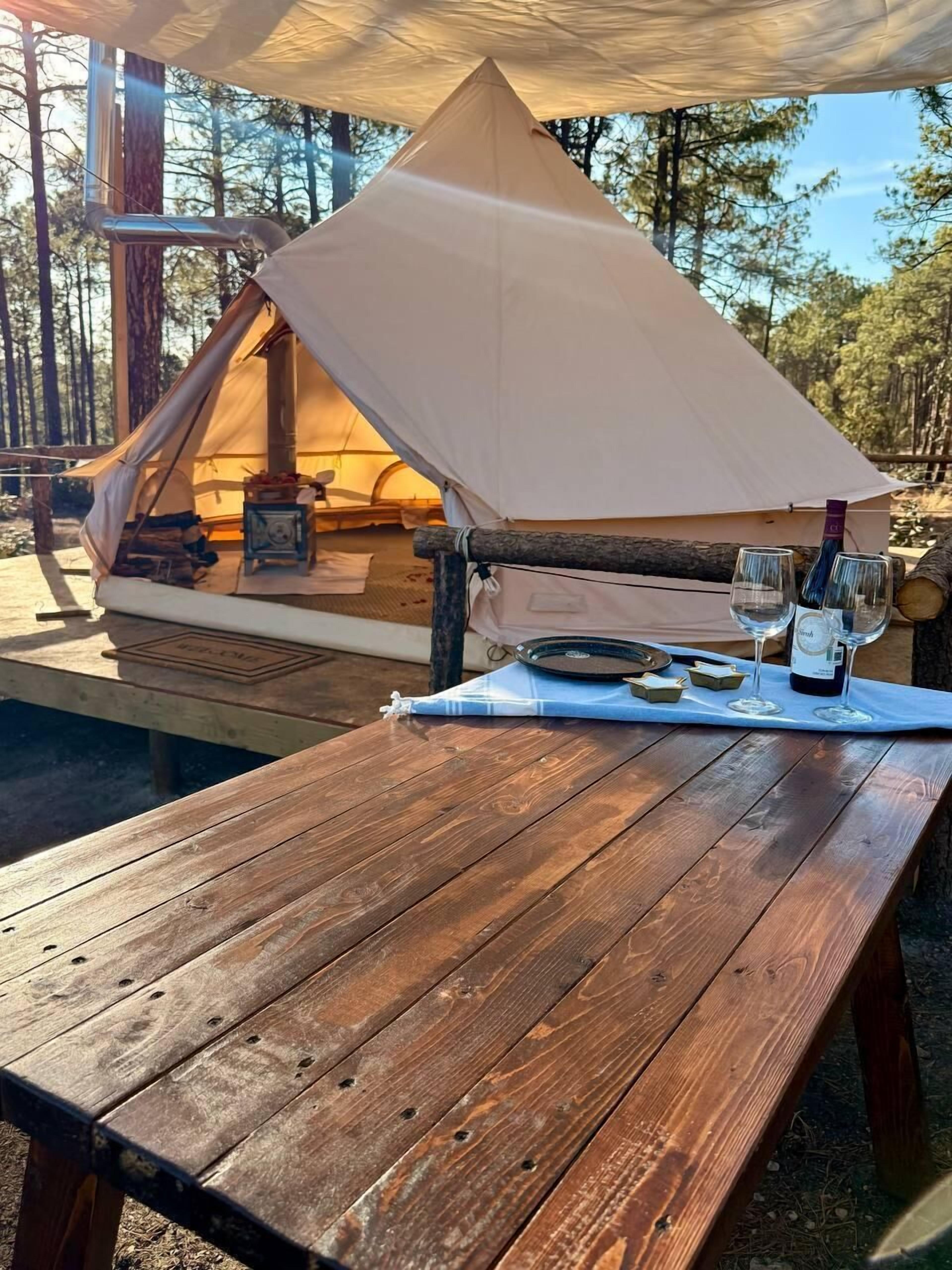 Glamping Romántico para Parejas con Calentón de Leña | Terrace/patio