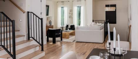 Casa geminada superluxo, piscina particular, vista para a cidade | Sala de jantar