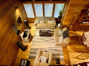 Smart TV, fireplace, DVD player, video library