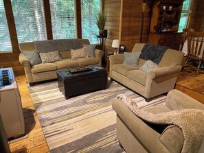 Smart TV, fireplace, DVD player, video library