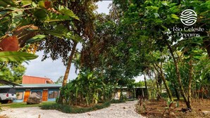 A hotel with a gravel pathway leading to a building with a red roof. - Hotel Rio Celeste Dreams (Bijagua)