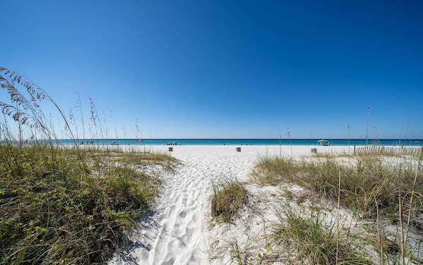 Beach nearby, white sand