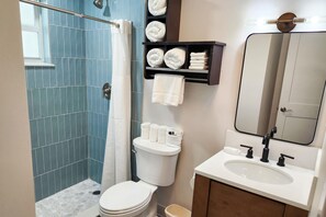 Shower, hair dryer