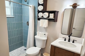 Shower, hair dryer