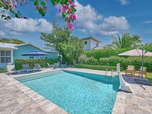 Outdoor pool, a heated pool