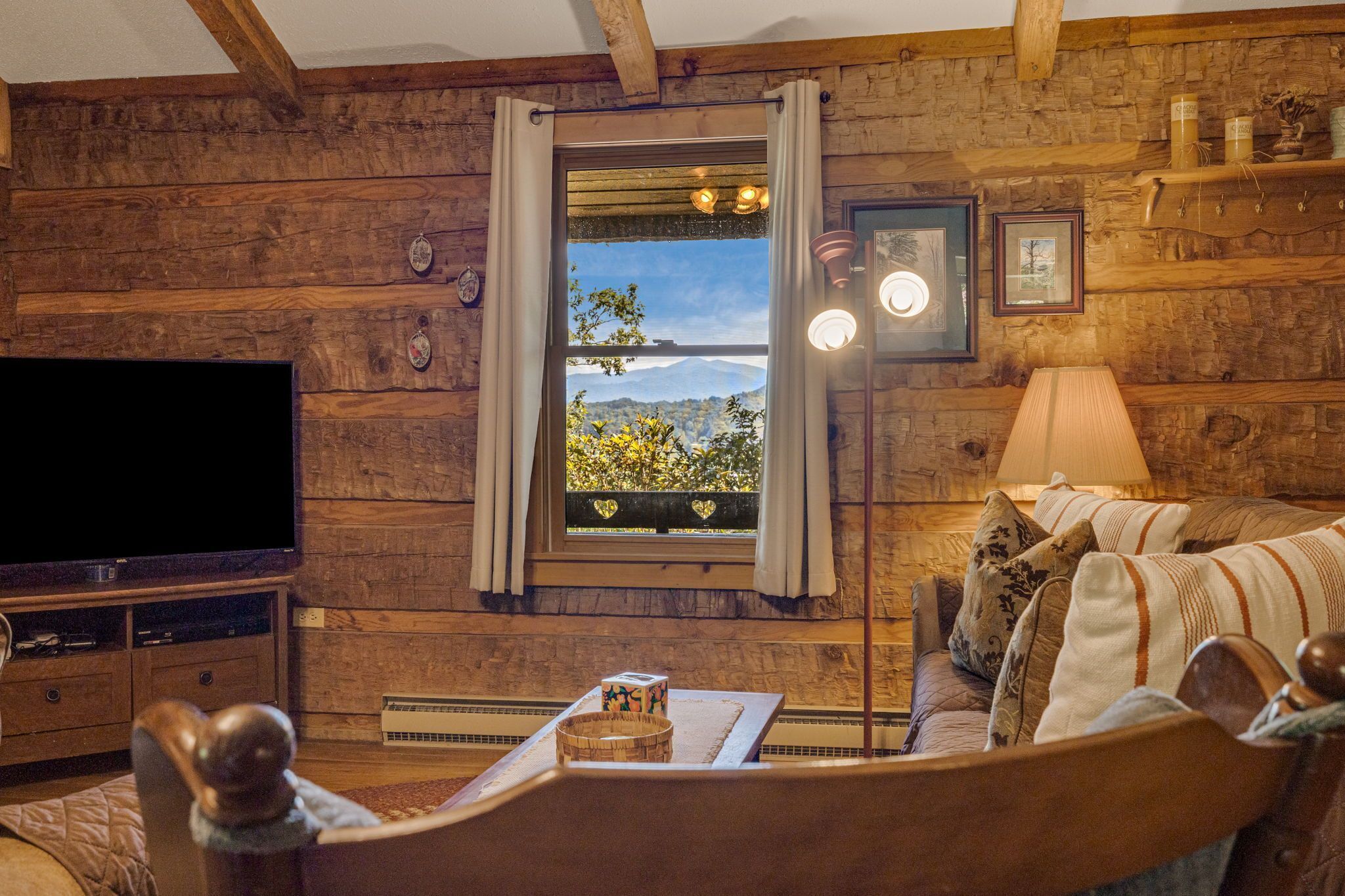 Fernseher, Kamin, Bücher