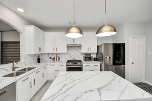 Microwave, stovetop, dishwasher