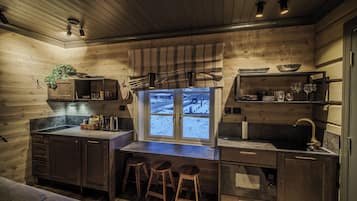 Leilighet – deluxe, byutsikt | Eget kjøkken