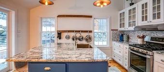 Cozy. Clean. Free bagel shop. 3 Fireplaces.