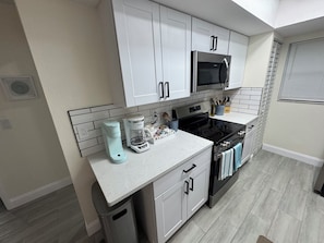 Microwave, oven, stovetop, dishwasher