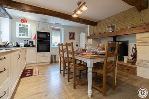 Fridge, microwave, dishwasher, high chair