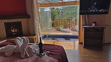 Superior-chalet, vuoristonäköala | Työpöytä, ilmainen Wi-Fi