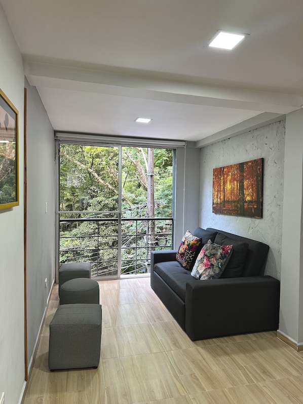 Superior Apartment, Balcony, Park View | Living area