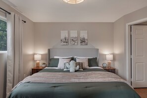 2 bedrooms, iron/ironing board, travel crib, free WiFi