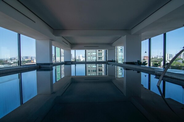 Indoor pool, a heated pool