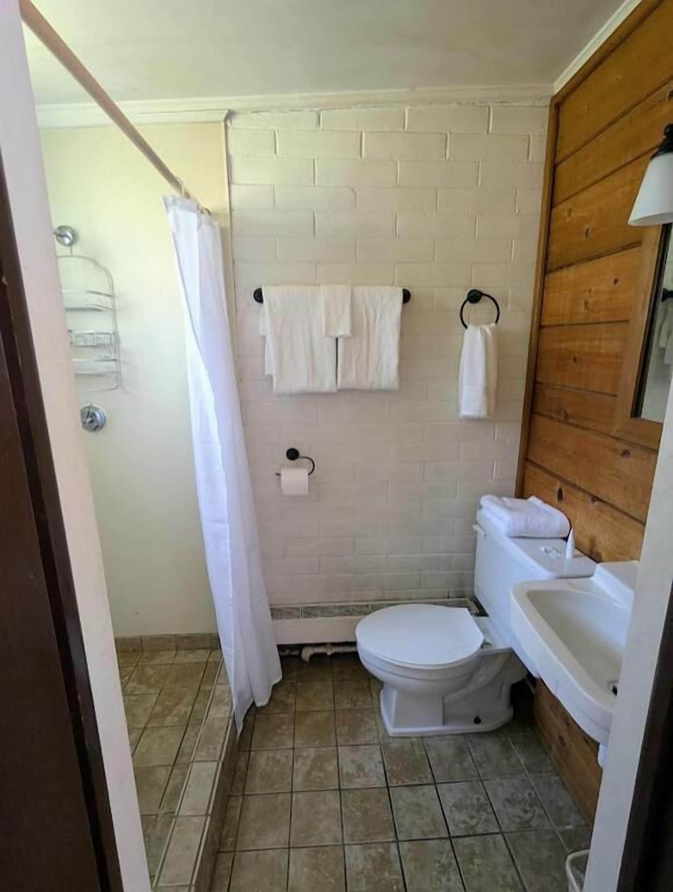 Towels, soap, shampoo, toilet paper