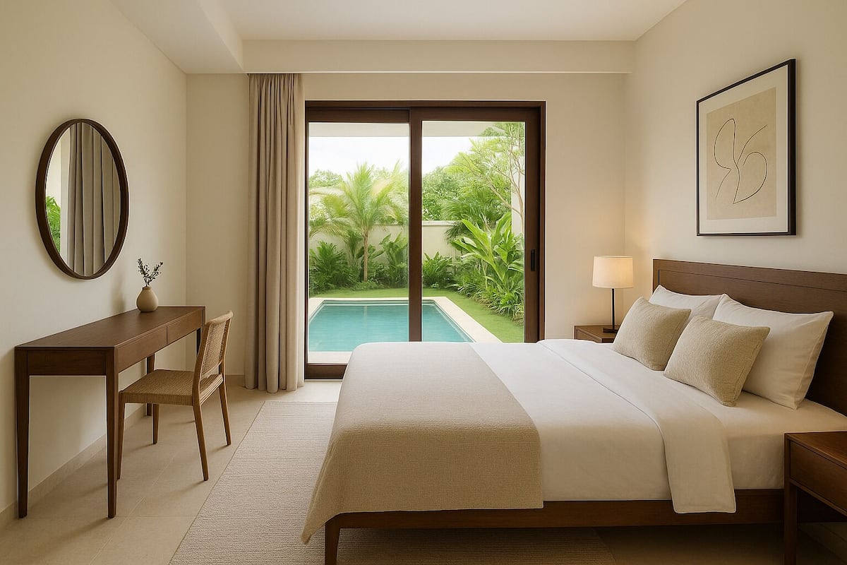 Hypo-allergenic bedding, desk, free WiFi, bed sheets