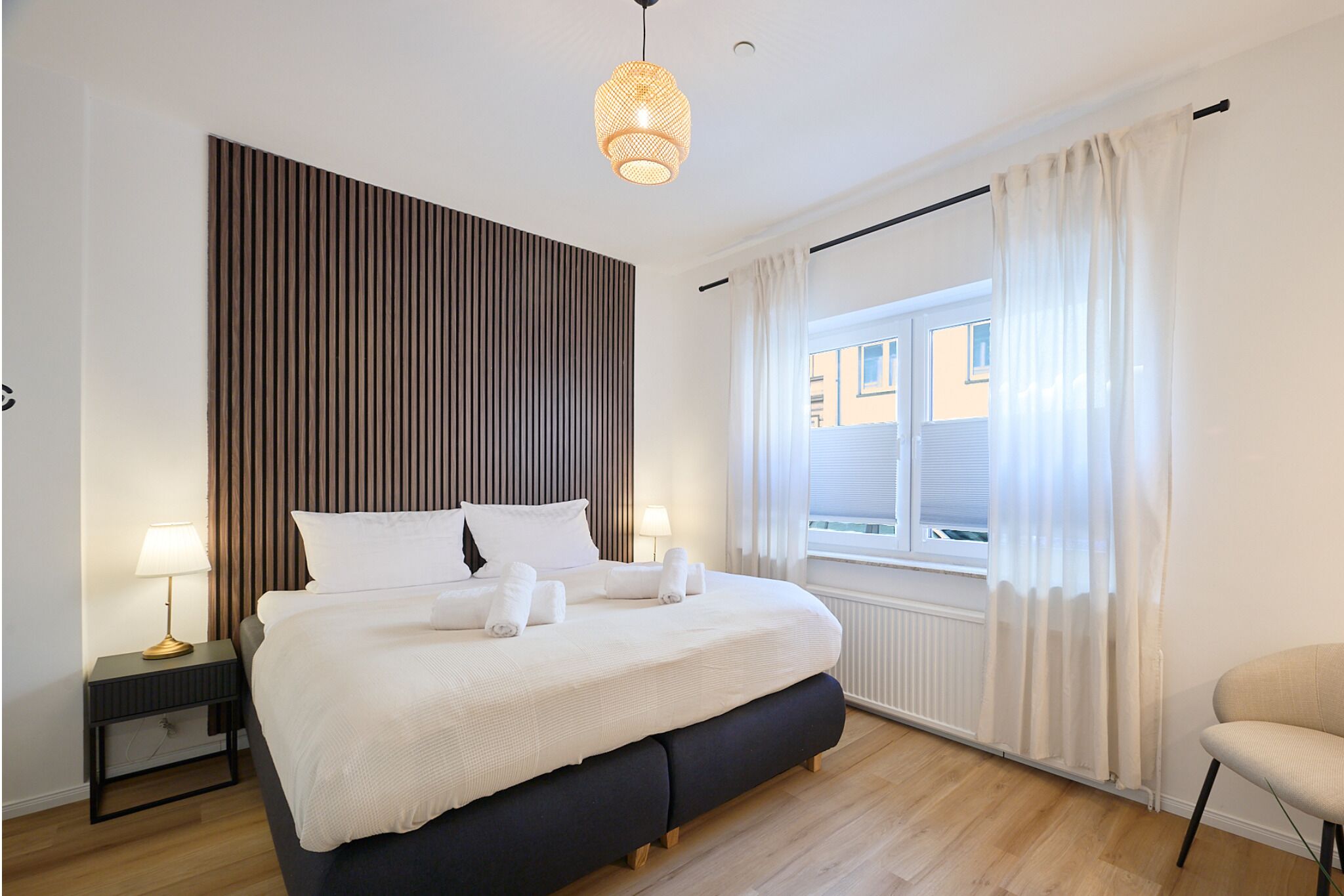 2 slaapkamers, een strijkplank/strijkijzer, gratis wifi, beddengoed