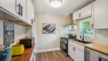 Microwave, oven, stovetop, dishwasher