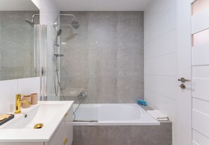 Hair dryer, towels