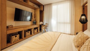 Appartement, 1 kingsize bed met slaapbank, privézwembad | Een kluis op de kamer, verduisterende gordijnen, gratis wifi