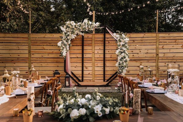 Área para banquetes al aire libre