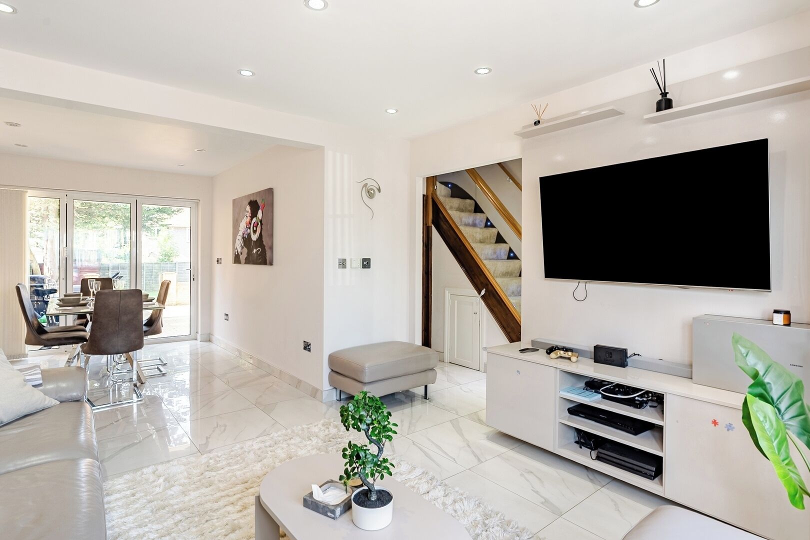 TV, video games, offices