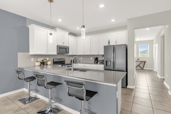 Microwave, oven, stovetop, dishwasher