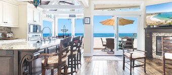 Luxury Tri-Level Beachfront Home w/ AC, Panoramic Ocean Views, Directly on the Sand!