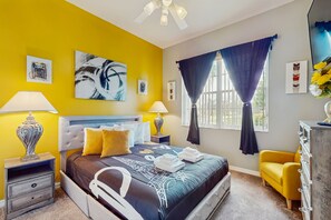 4 عدّة غرف نوم ومكواة/لوح كي وخدمة الإنترنت وملاءات أسرّة