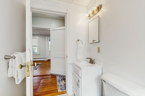 Hair dryer, towels