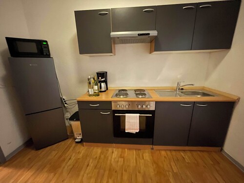 Modern & Zentral in der City I Küche I Waschmaschine I Balkon I für Firmen ideal