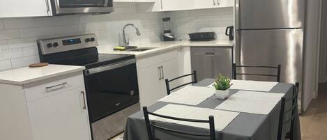 Microwave, oven, stovetop, dishwasher