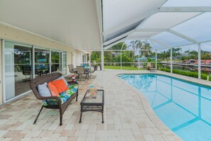 A heated pool - Pet friendly direct gulf access villa w/heated pool & kayaks! Villa Frances - SWFL Rentals (Cape Coral)