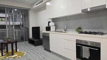 Microwave, oven, dishwasher